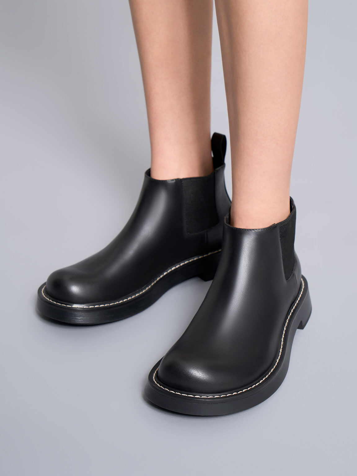 Giày chelsea boots Penelope Pull-Tab, Đen, hi-res