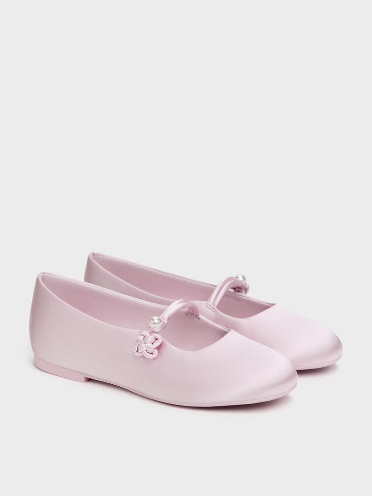 Gi&agrave;y b&uacute;p b&ecirc; b&eacute; g&aacute;i Orinda Knot-Pearl, Hồng nhạt, hi-res