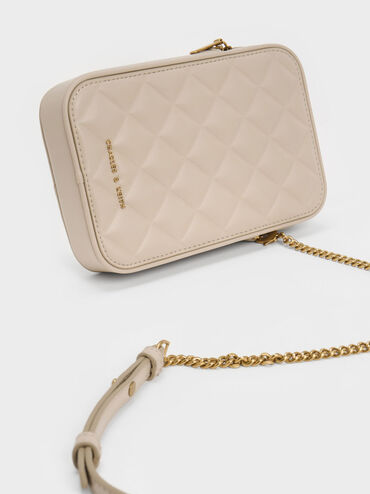 Bonnie Padded Phone Pouch, Beige, hi-res