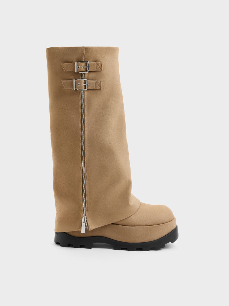 Boots cổ cao đế xuồng Barron, C&aacute;t, hi-res