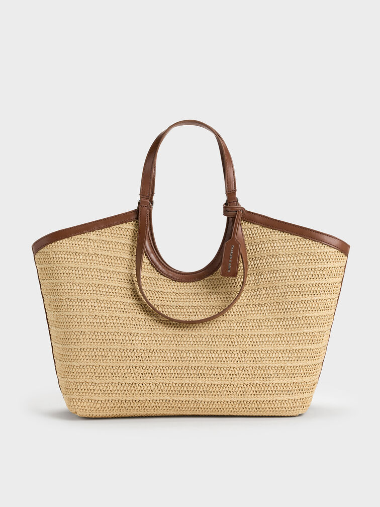 Ivette Raffia Woven Tote Bag, Multi, hi-res
