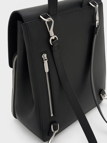Balo nắp gập Octavia Front Flap Structured, Noir, hi-res