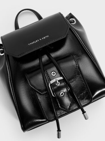 Balo rút dây Blaise Front-Pocket, Noir, hi-res