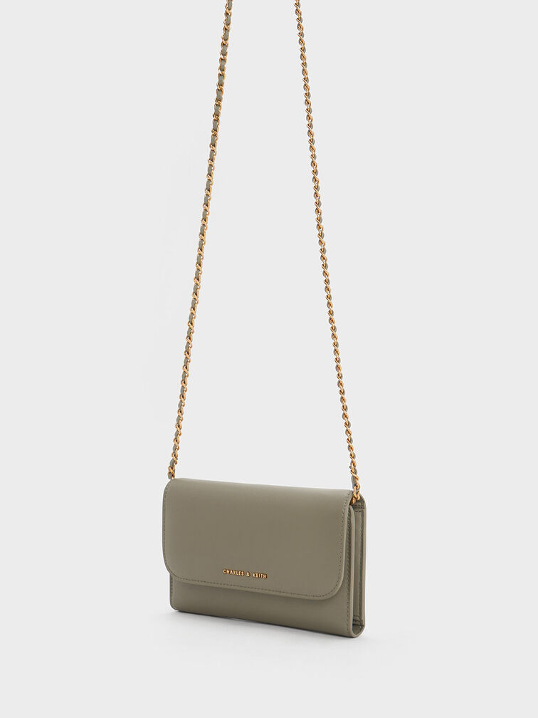 V&iacute; d&agrave;i nắp gập Magnetic Front Flap, Khaki, hi-res