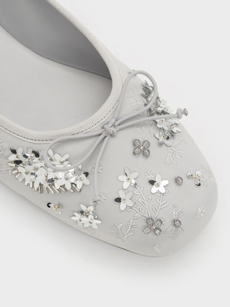 Gi&agrave;y b&uacute;p b&ecirc; đ&iacute;nh sequin Sadira, X&aacute;m, hi-res
