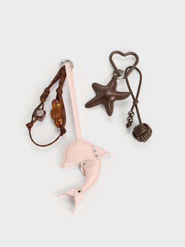 Delfina Dolphin & Starfish Charm, Multi, hi-res