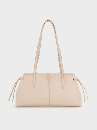 Túi đeo vai hình thang Noane, Xám trắng, hi-res