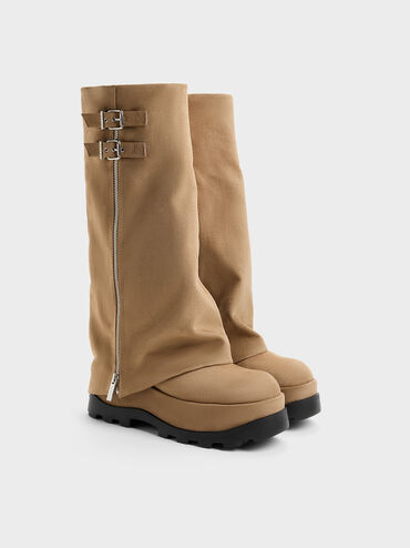 Boots cổ cao đế xuồng Barron, C&aacute;t, hi-res