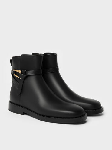 Gi&agrave;y boots cổ cao Daena, Đen, hi-res