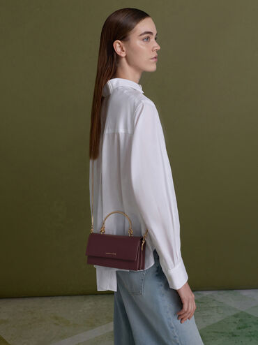 V&iacute; d&agrave;i phom chữ nhật Kristine, Wineberry Red, hi-res