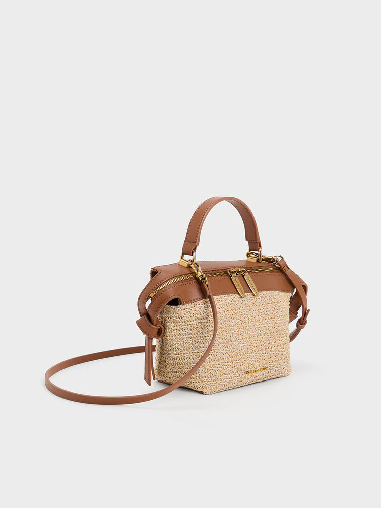 T&uacute;i x&aacute;ch h&igrave;nh thang Aurelie Raffia Knotted, Nhiều m&agrave;u, hi-res
