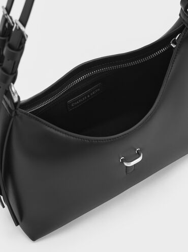 Túi đeo vai hình bán nguyệt Lark, Noir, hi-res