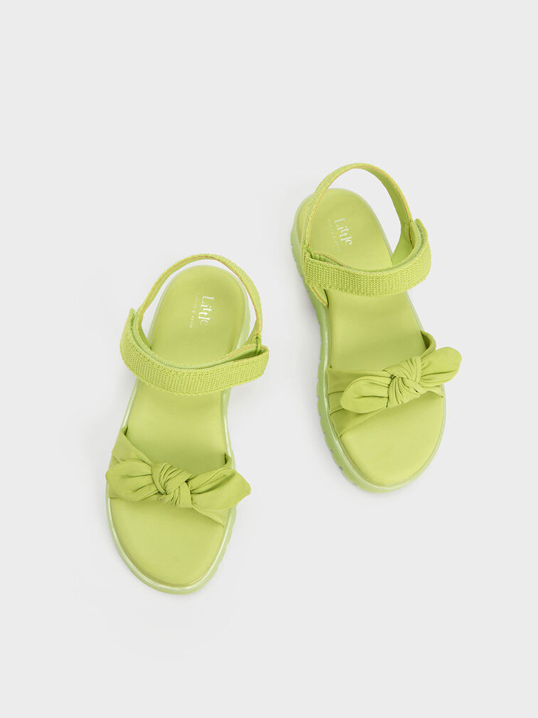 Giày sandals trẻ em Nylon Knotted, Vàng chanh, hi-res