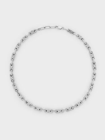 Adalyn Interlocking Necklace, Silver, hi-res