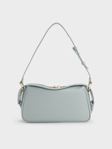Mini Haylen Braided-Charm Shoulder Bag, Misty Blue, hi-res