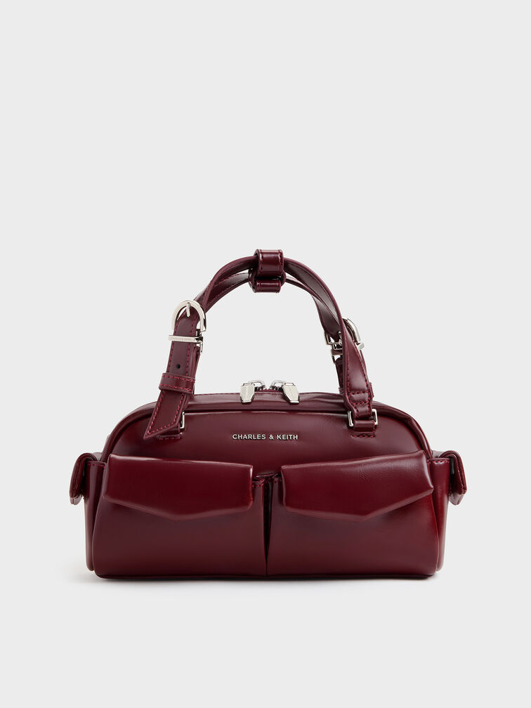 T&uacute;i x&aacute;ch phom chữ nhật Rachel, Đỏ burgundy, hi-res