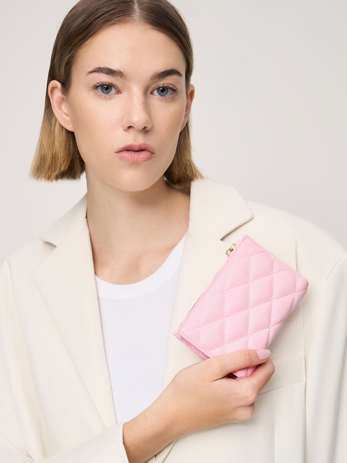 Ví nữ Lillie Quilted Mini, Hồng, hi-res