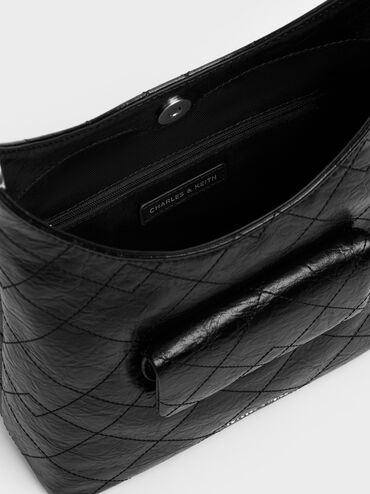 T&uacute;i đeo vai Duo Quilted Front-Pocket, Noir, hi-res