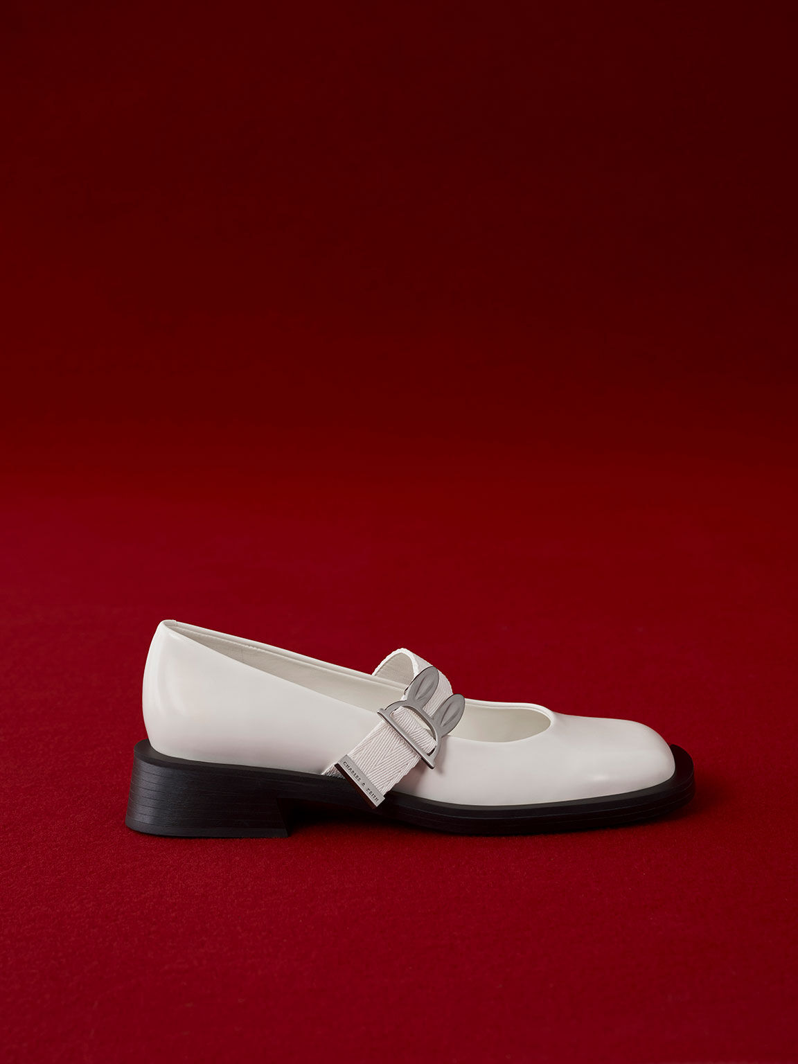 Giày búp bê mũi vuông Judy Hopps Metallic Accent, Phấn, hi-res