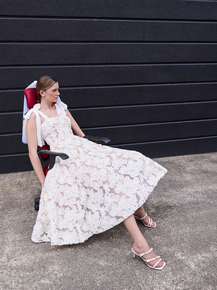 Gi&agrave;y mules cao g&oacute;t Jessy Recycled Polyester, Trắng, hi-res