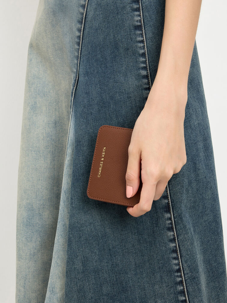 V&iacute; d&aacute;ng ngắn phom vu&ocirc;ng Keely Top Zip, N&acirc;u đậm, hi-res