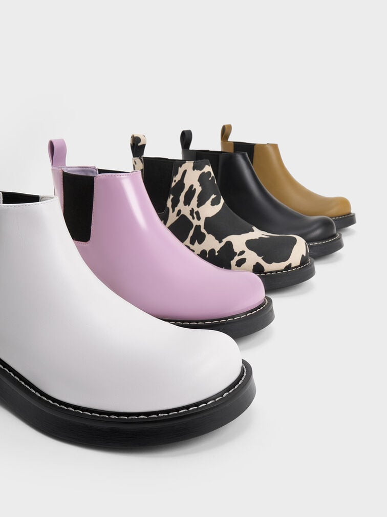 Penelope Pull-Tab Chelsea Boots, Lilac, hi-res