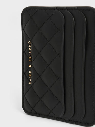 V&iacute; đựng thẻ Quilted Multi-Slot, Đen, hi-res