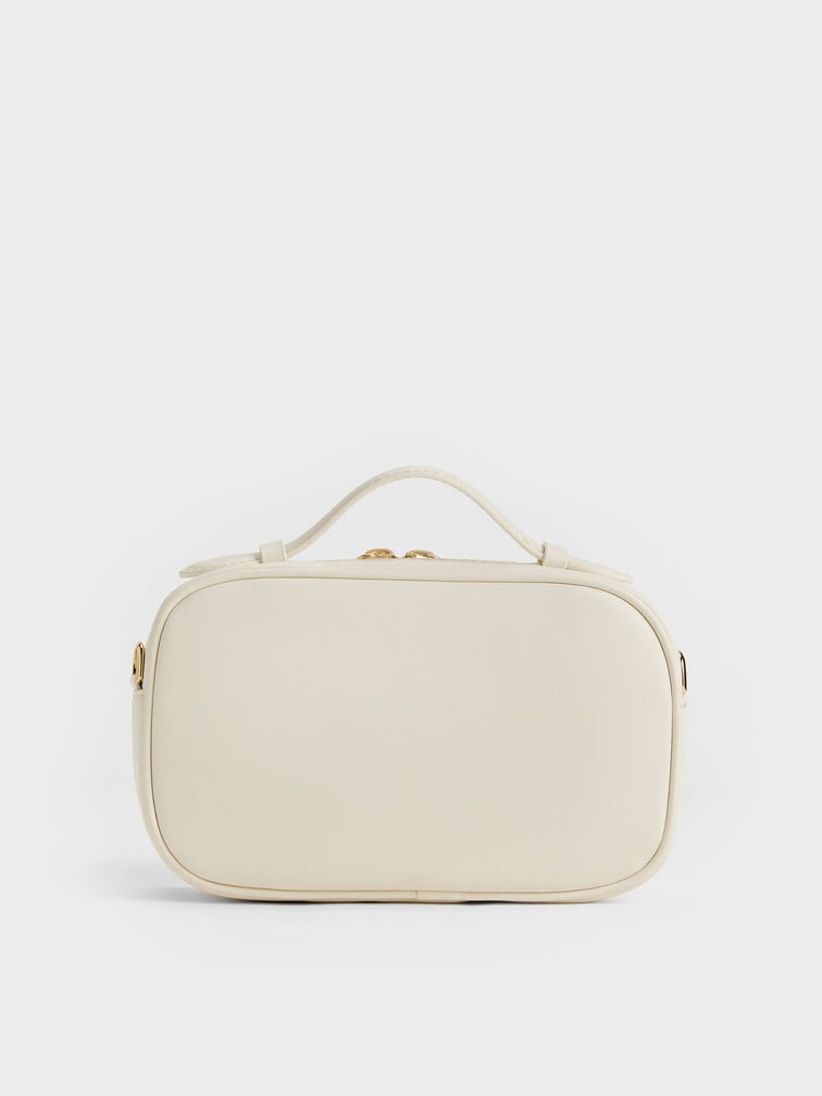 Azure Woven Crossbody Bag, Cream, hi-res