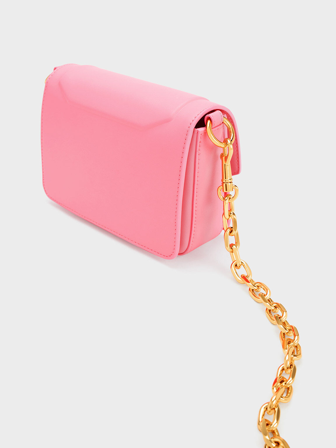 Kalinda Metallic Accent Boxy Bag, Pink, hi-res