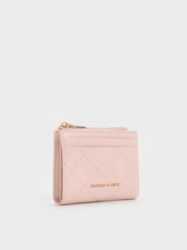 V&iacute; ngắn Duo Quilted hồng phớt, Soft Pink, hi-res