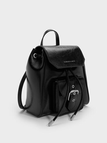 Balo rút dây Blaise Front-Pocket, Noir, hi-res