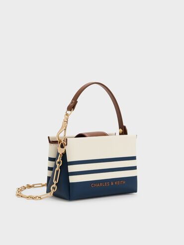 T&uacute;i x&aacute;ch chữ nhật Bosie Canvas Striped, Nhiều m&agrave;u, hi-res