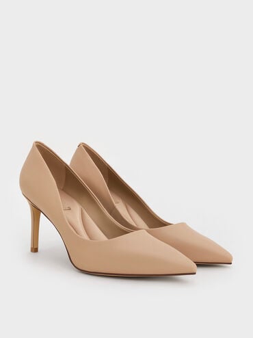 Gi&agrave;y cao g&oacute;t mũi nhọn Pointed Toe Stiletto, Nude, hi-res
