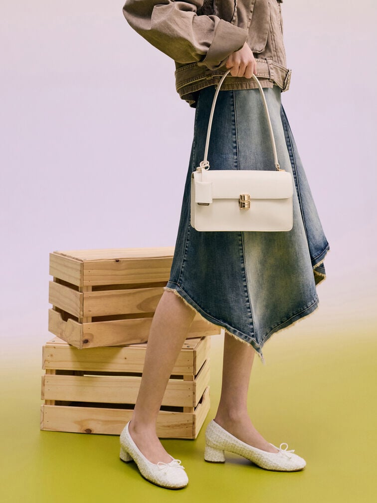 Acelynn Rope-Chain Shoulder Bag, Cream, hi-res