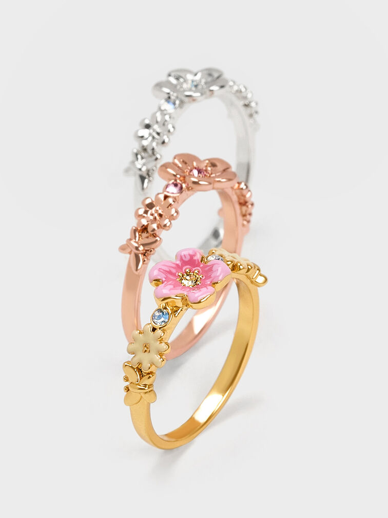 Flower Ring, Rose Gold, hi-res