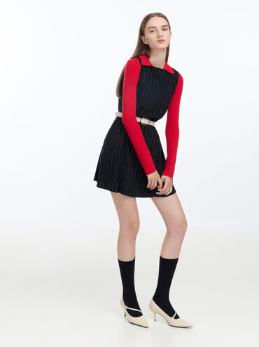 Patent Asymmetric-Strap Pumps, Chalk, hi-res