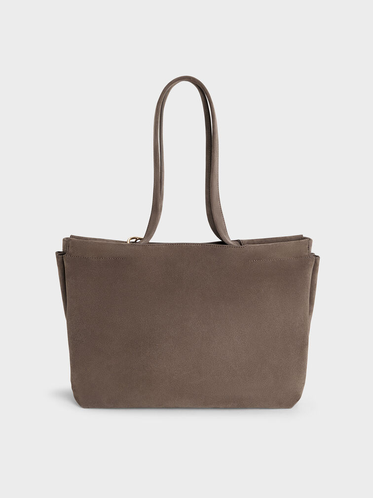 XL Zephyr Tassel Tote Bag, Stone Grey, hi-res
