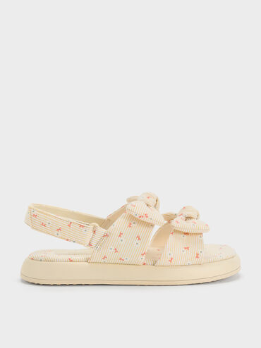 Gi&agrave;y sandals b&eacute; g&aacute;i Floral Bow, V&agrave;ng, hi-res