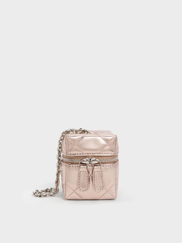 T&uacute;i x&aacute;ch h&igrave;nh hộp Janie Metallic, V&agrave;ng hồng, hi-res