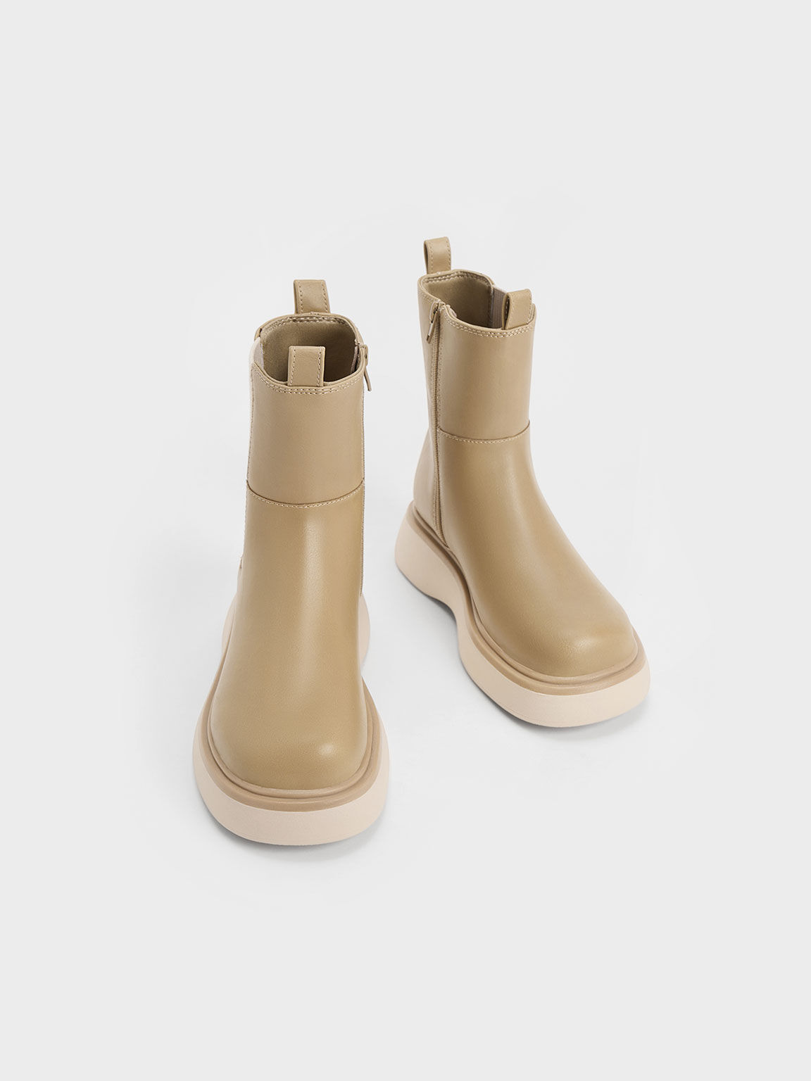 Giày chelsea boots trẻ em Double Pull Tab, Cát, hi-res