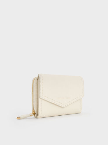 V&iacute; ngắn Stitch Trim Envelope, Kem, hi-res