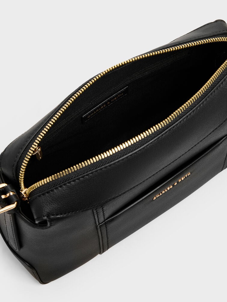 T&uacute;i đeo vai h&igrave;nh thang Roan, Đen, hi-res