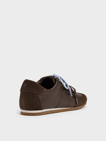 Jace Leather & Suede Sneakers, Dark Brown, hi-res
