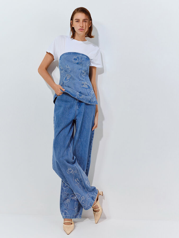 Gi&agrave;y mules cao g&oacute;t Raffia, Be, hi-res