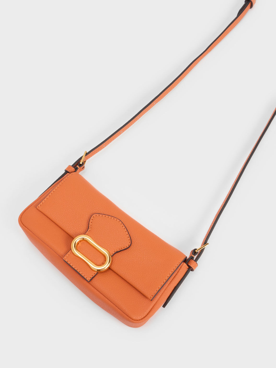 Orange Daki Belted Shoulder Bag CHARLES & KEITH VN
