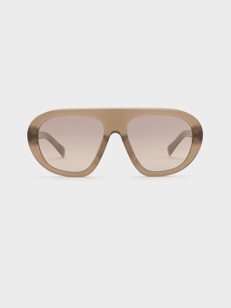 Ramone Aviator Sunglasses, Sand, hi-res