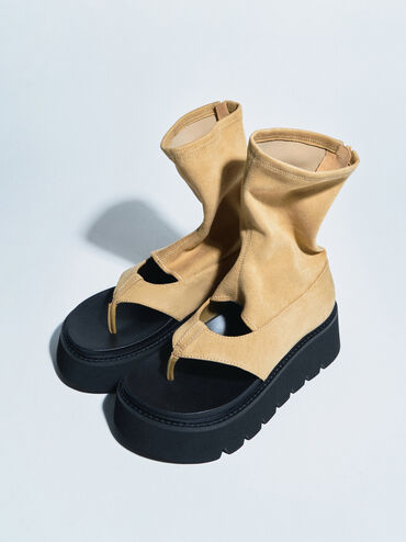Gi&agrave;y sandals boots đế xuồng Laine, C&aacute;t, hi-res
