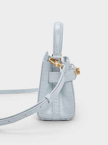 Aubrielle Croc-Effect Top Handle Bag, Sea Salt Blue, hi-res