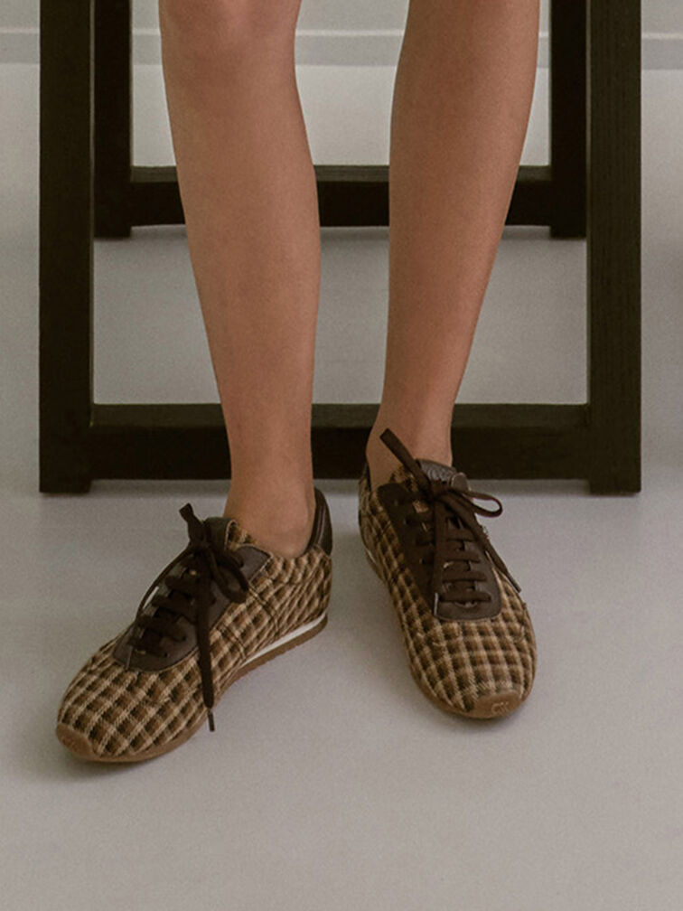 Jace Leather Checkered Sneakers, Multi, hi-res
