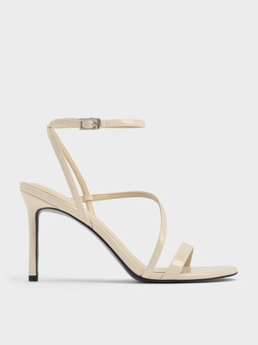 Andricia Patent Strappy Stiletto Sandals, Chalk, hi-res